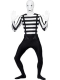 Men's Mime Second Skin Costume Size XL 46-48 chest by HalloweenStore.com