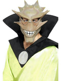 Men's Beige/Grey Alien Spike Costume Latex Adult Mask by HalloweenStore.com