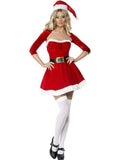 Women's Fever Sexy Santa Babe Adult Costume Dress Shrug Hat Size Large by HalloweenStore.com
