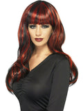 Sinister Siren Black and Red Adult Wig by HalloweenStore.com