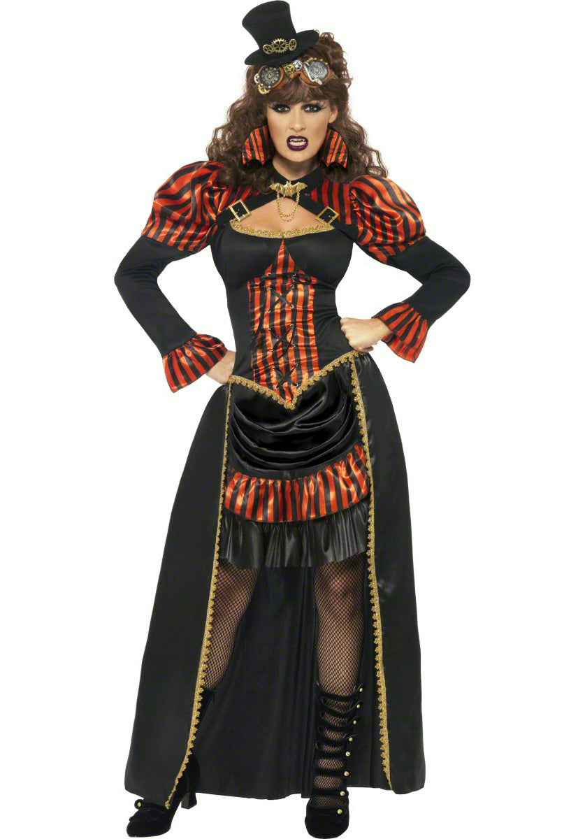 Steampunk Vamp Victorian Vampiress Adult Costume Size Small by HalloweenStore.com