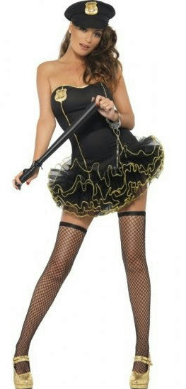 Fever Tutu Police Adult Costume Size Small by HalloweenStore.com