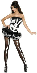 Fever Skeleton Tutu Costume Dress Adult Size Large by HalloweenStore.com