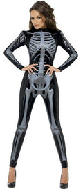 Fever Miss Whiplash Skeleton Catsuit Adult Costume Size Large by HalloweenStore.com