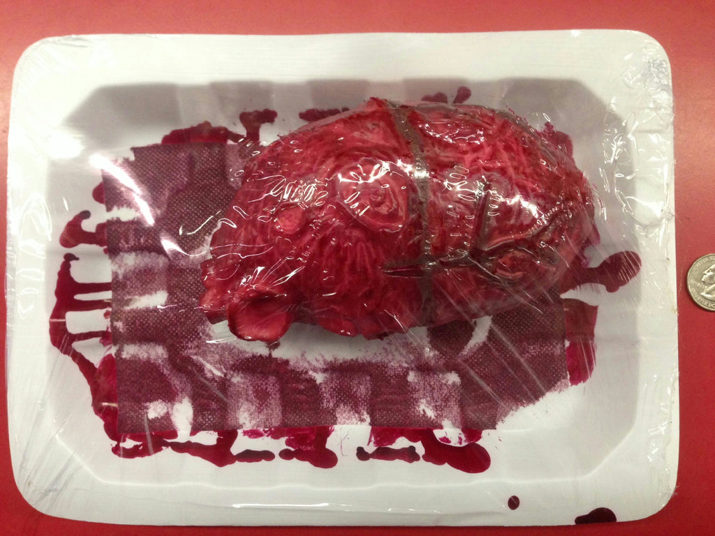 Bloody Banquet Heart in a Butcher's Meat Tray Prop by HalloweenStore.com