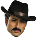 Self Adhesive Black Gangster Mustache Facial Hair by HalloweenStore.com