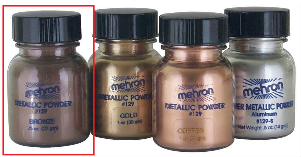 Mehron Metallic Powder Bronze .75 oz by HalloweenStore.com