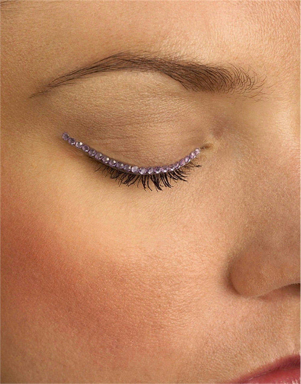 Purple Violet Sparkle Eyelid Jewels Decoration For Eyes by HalloweenStore.com