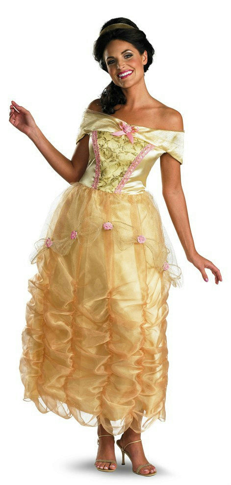 Disney Beauty And The Beast: Belle Adult Deluxe Costume Size Large 12-14 by HalloweenStore.com