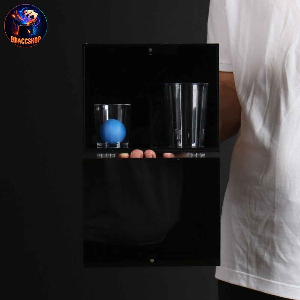 Cup Ball Displacement Magic Prop | Small Ball Into Small Cup, Double Cups Into Box Obscured, Opening Box Reveals in Large Cup for easy Operation Stable Effect, with Teaching Video, for easy to Master, Suitable for 14 And Up
