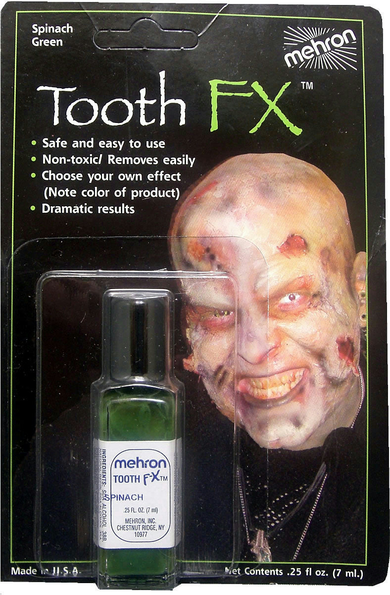 Mehron Tooth FX Liquid Paint On Tooth Color Spinach Green by HalloweenStore.com