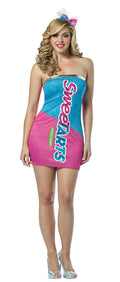 Women's Nestle Sweetarts Sweet Candy Sexy Adult Tube Dress Costume Size 4-10 by HalloweenStore.com