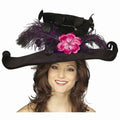 Black Victorian Hat With Plumes Feathers Mary Poppins by HalloweenStore.com