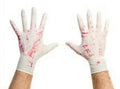 Bloody Latex Gloves Blood Stained Psycho Surgeon by HalloweenStore.com