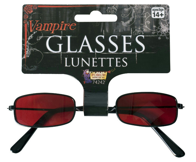 Red Vampire Gothic Costume Glasses by HalloweenStore.com
