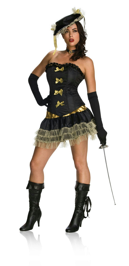 Women's Sexy Naughty Musketeer Adult Costume XS 2-4 by HalloweenStore.com