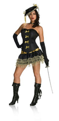 Women's Sexy Naughty Musketeer Adult Costume Large 12-14 by HalloweenStore.com
