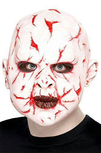 Smiffy's Men's Scar Face Cut Up Latex Overhead Mask by HalloweenStore.com