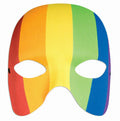 Rainbow Gay Pride Venetian Half Mask by HalloweenStore.com