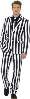 Black and White Striped Humbug Suit Costume Size XL by HalloweenStore.com