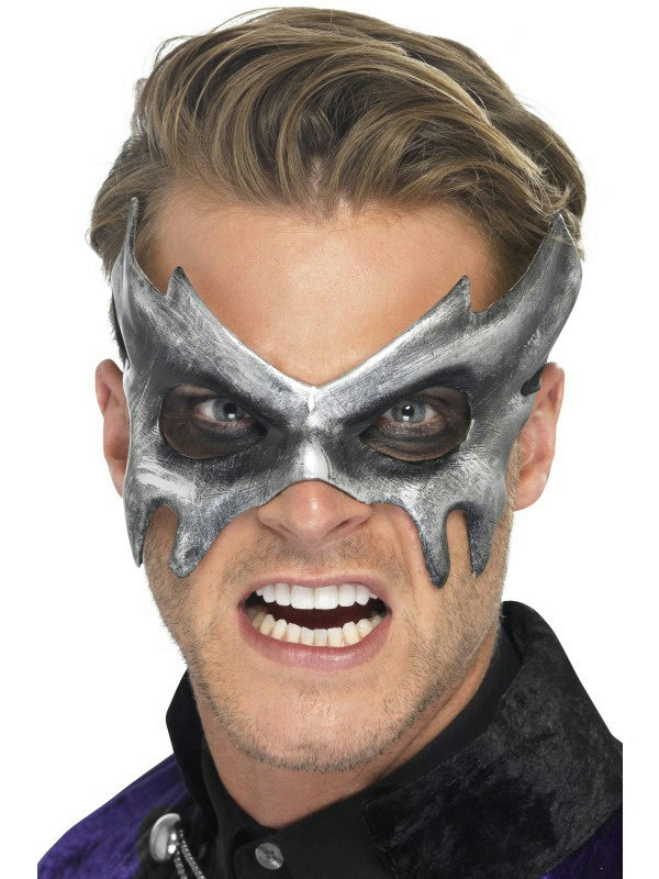 Smiffy's Men's Gray Phantom Masquerade Eye Mask by HalloweenStore.com