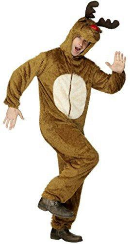 Smiffy's Reindeer Adult Costume with Hood Size Medium by HalloweenStore.com