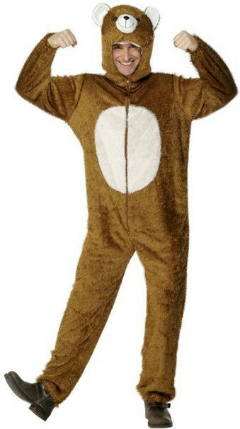 Smiffy's Bear Adult Costume with Hood Size Medium by HalloweenStore.com