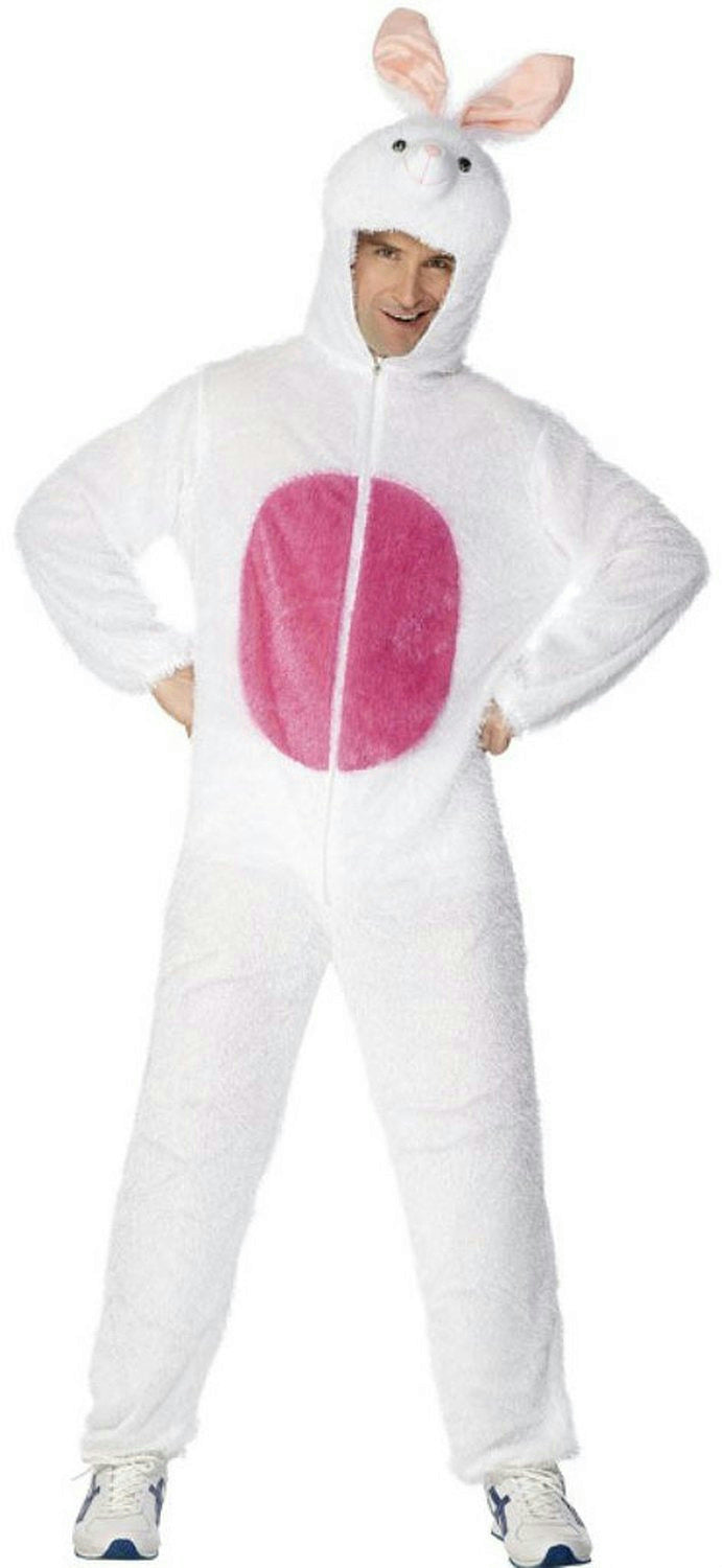 Smiffy's Easter Bunny Rabbit Adult Costume with Hood Size Large by HalloweenStore.com