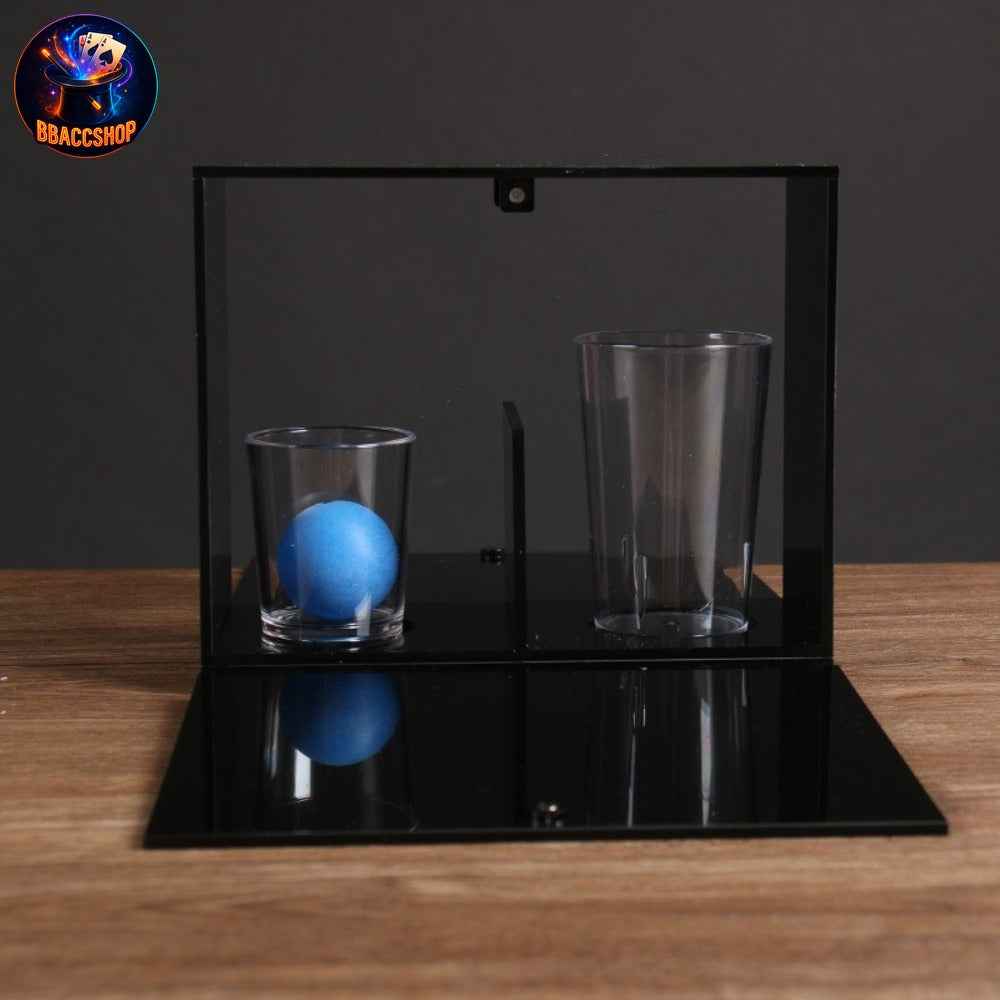 Cup Ball Displacement Magic Prop | Small Ball Into Small Cup, Double Cups Into Box Obscured, Opening Box Reveals in Large Cup for easy Operation Stable Effect, with Teaching Video, for easy to Master, Suitable for 14 And Up