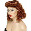 Smiffy's Women's Pin Up Girl Wig Auburn with Loose Curls by HalloweenStore.com