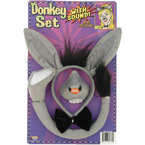 Donkey Headband and Nose Ears Bow Tie Set with Sound by HalloweenStore.com