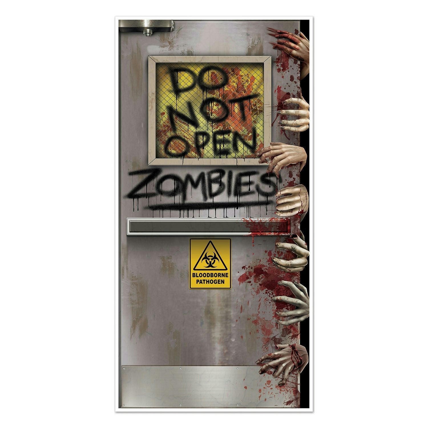Beistle Zombies Lab Door Cover Halloween Decoration by HalloweenStore.com