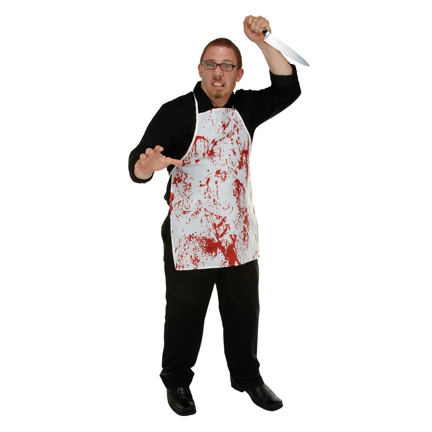 Halloween Horror Fabric Novelty Bloody Splatter Apron by HalloweenStore.com