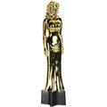 Gold Plastic Awards Night Female Statuette Statue Trophy by HalloweenStore.com