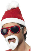 Gangsta Santa Accessory Costume Kit Beanie Hat Beard and Glasses Set by HalloweenStore.com