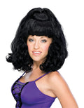 Black Curly Partial Up Do Spicy Girl Wig by HalloweenStore.com