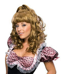 Brown Curly Partial Up Do Spicy Girl Wig by HalloweenStore.com