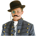Male Steampunk Accessory Mens Costume Hat Monocle and Moustache Kit by HalloweenStore.com