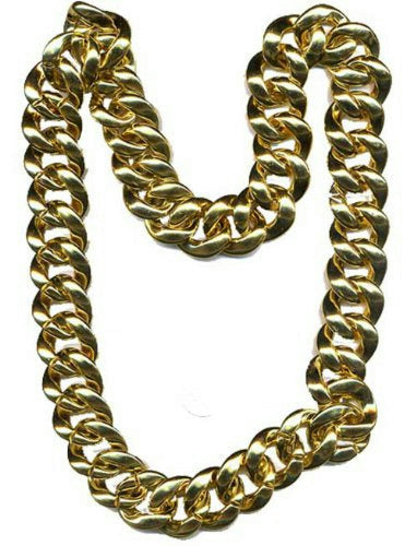 36" Thick Gold Chain Necklace Pimp Gangster Hip Hop 80's Mr T by HalloweenStore.com
