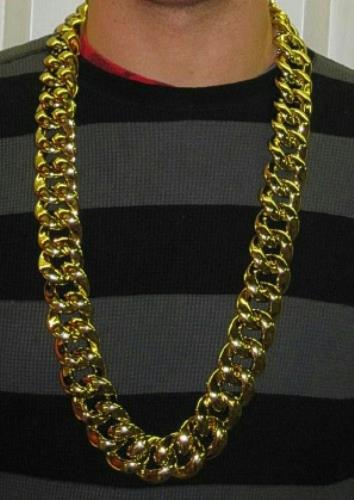36" Thick Gold Chain Necklace Pimp Gangster Hip Hop 80's Mr T by HalloweenStore.com