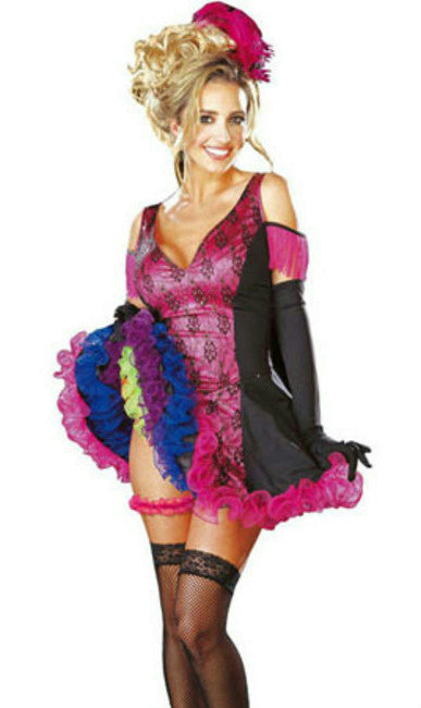Adult Sexy Show Me Your Can Can Dancer Adult Costume Size Small by HalloweenStore.com