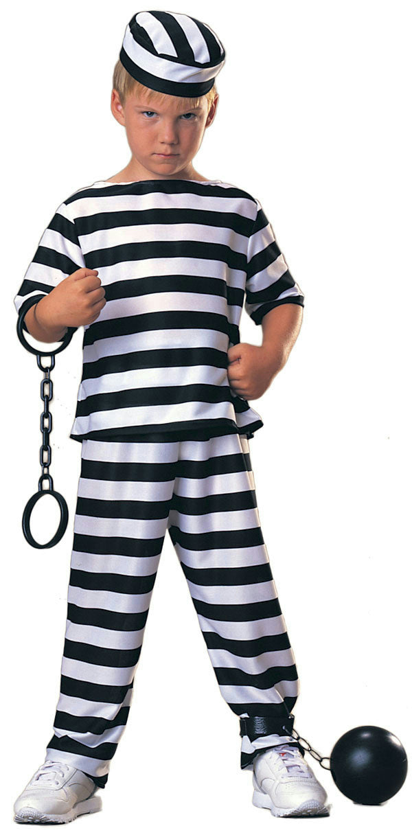 Child Prisoner Boy Costume Convict Child Costume Size Small by HalloweenStore.com