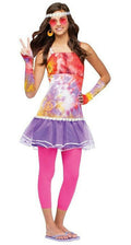 Age of Aquarius Hippie Juniors Teen Girls Costume Size 0-9 by HalloweenStore.com