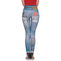 Grunge Rock Graphic Jean Leggings XS/S (2-6) Jeggings by HalloweenStore.com
