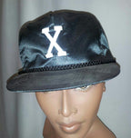 Letter 'X' Shiny Black Adjustable Adult Hat by HalloweenStore.com