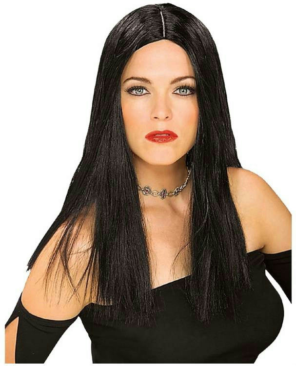 Long Black Tiffany Wig with Middle Part by HalloweenStore.com