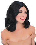 Black Flowing Shoulder Length Wavy Wig by HalloweenStore.com