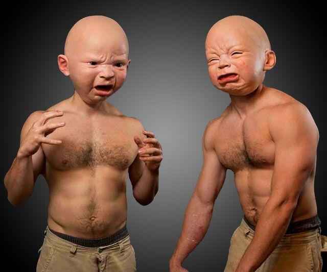 Crying Mask Funny S Y Angry Baby Face Latex Mask Headgear Halloween by Baby Joy