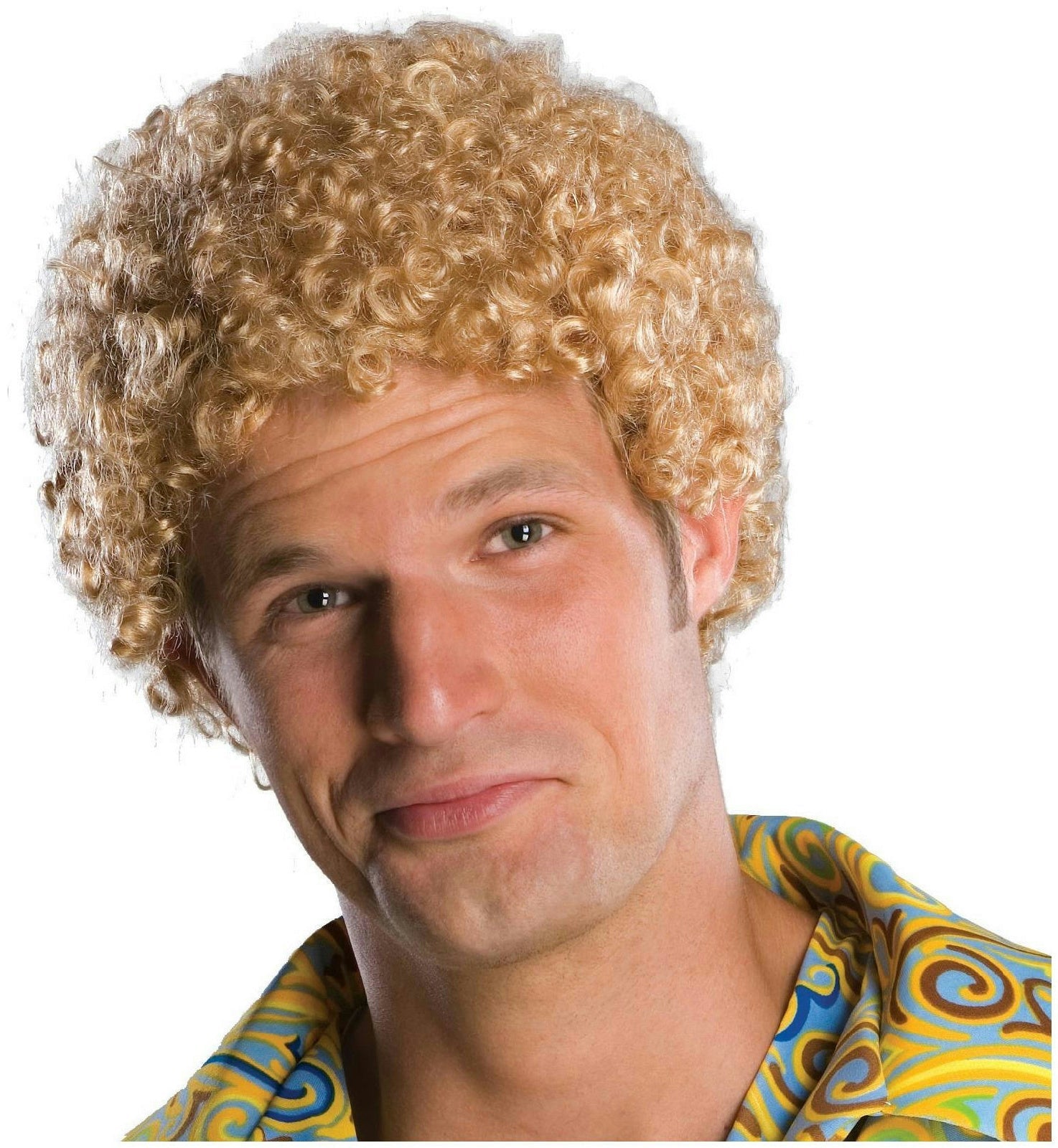 Justin Timberlake Tight Fro Blonde Afro Wig by HalloweenStore.com