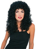 Long Black Curly Deluxe Unisex Wig by HalloweenStore.com